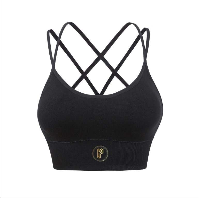 Strappy Yoga Bra - Black