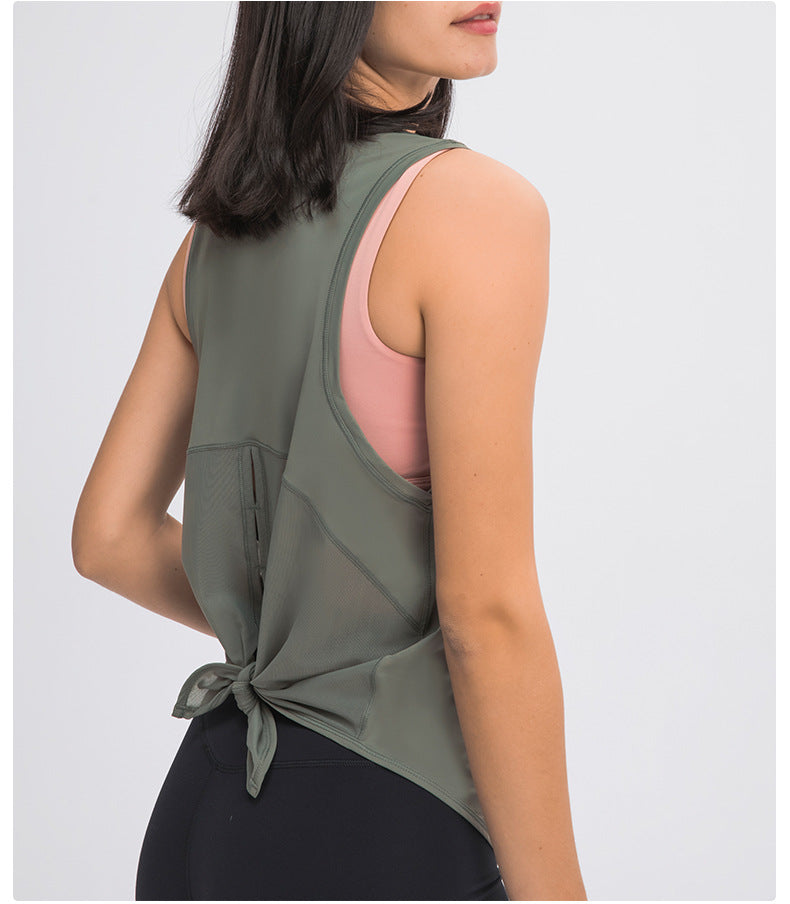 Split back Tank - Khaki Green