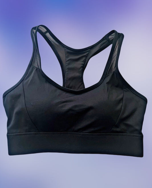 Black High Performance Support Bra